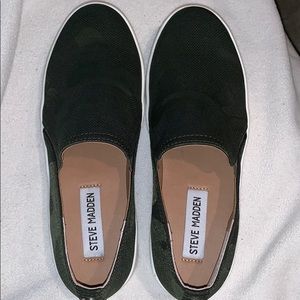 Brand new camo Steve Madden slip ons